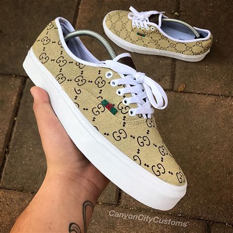 gucci x vans custom|Vans old skool Gucci rose.